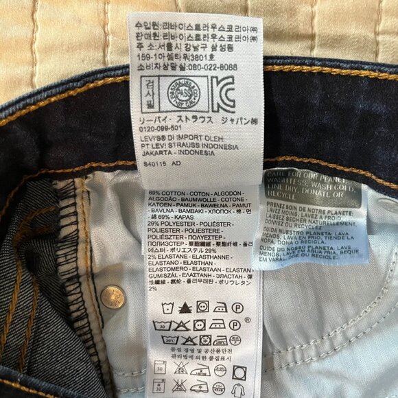 LEVI'S Slight Curve Classic Rise Slim Jeans, Dark Wash, Size 27 - Picture 7 of 9